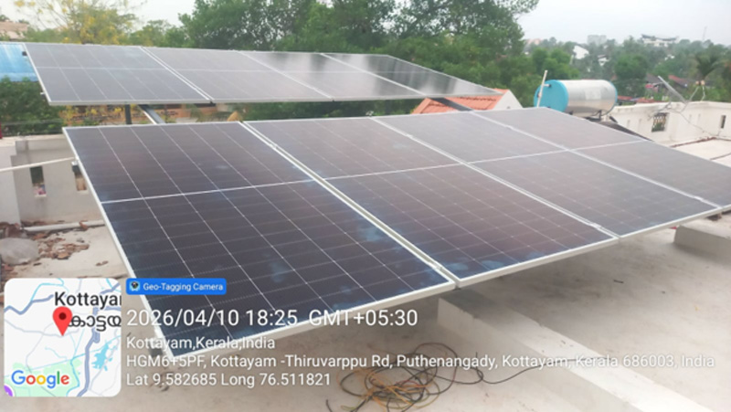 Residential Solar Project At Kottayam